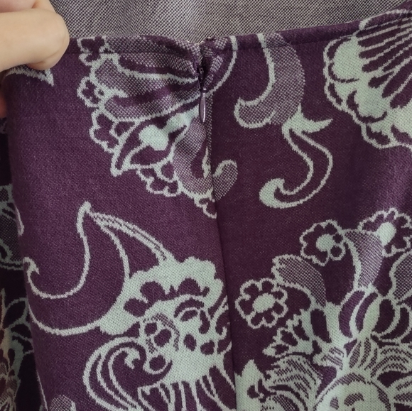 Anthropologie Mock Neck Floral Print Cutout Back Mini Dress - Picture 12 of 16